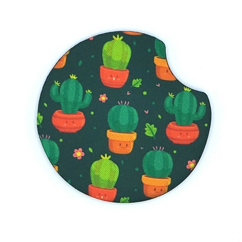 Cactus Kawaii Car Coaster