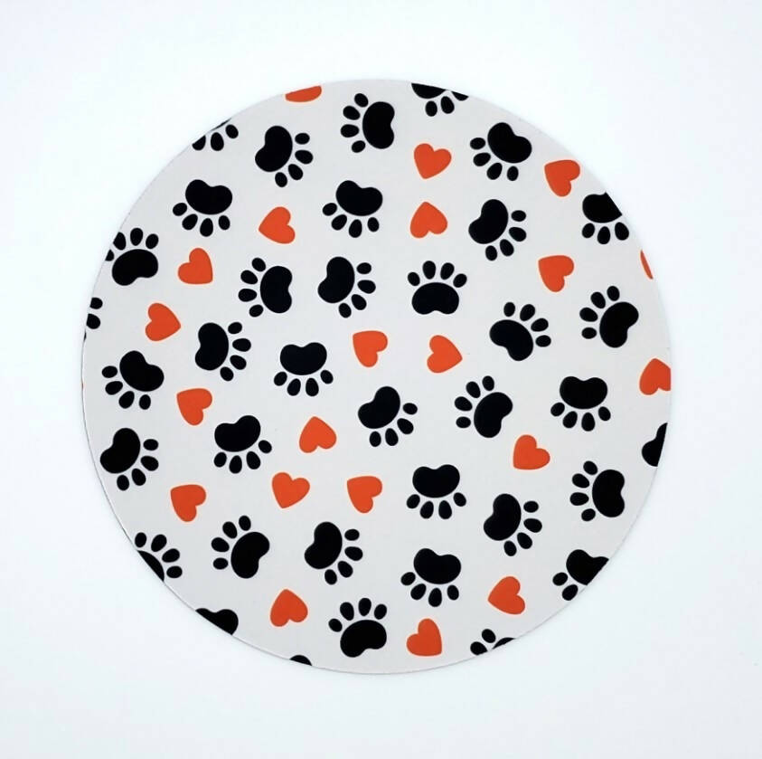Paws Heart Drink Coaster