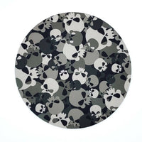 Skull Camo Gray Plant Coaster