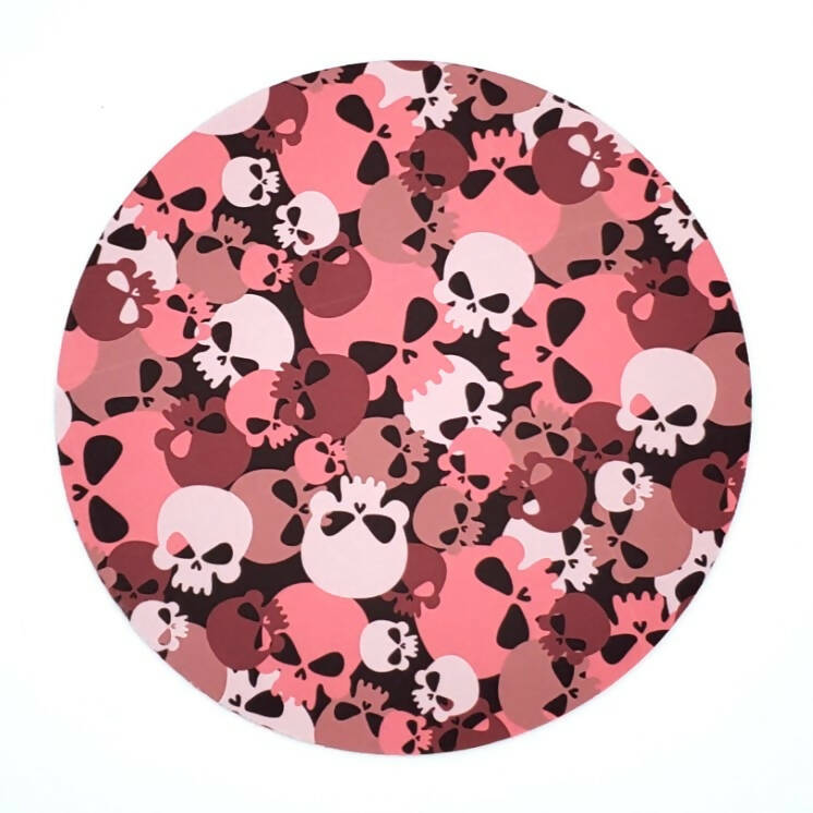 Skull Camo Pink Drink Coaster