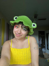 Frog Crochet Bucket Hat
