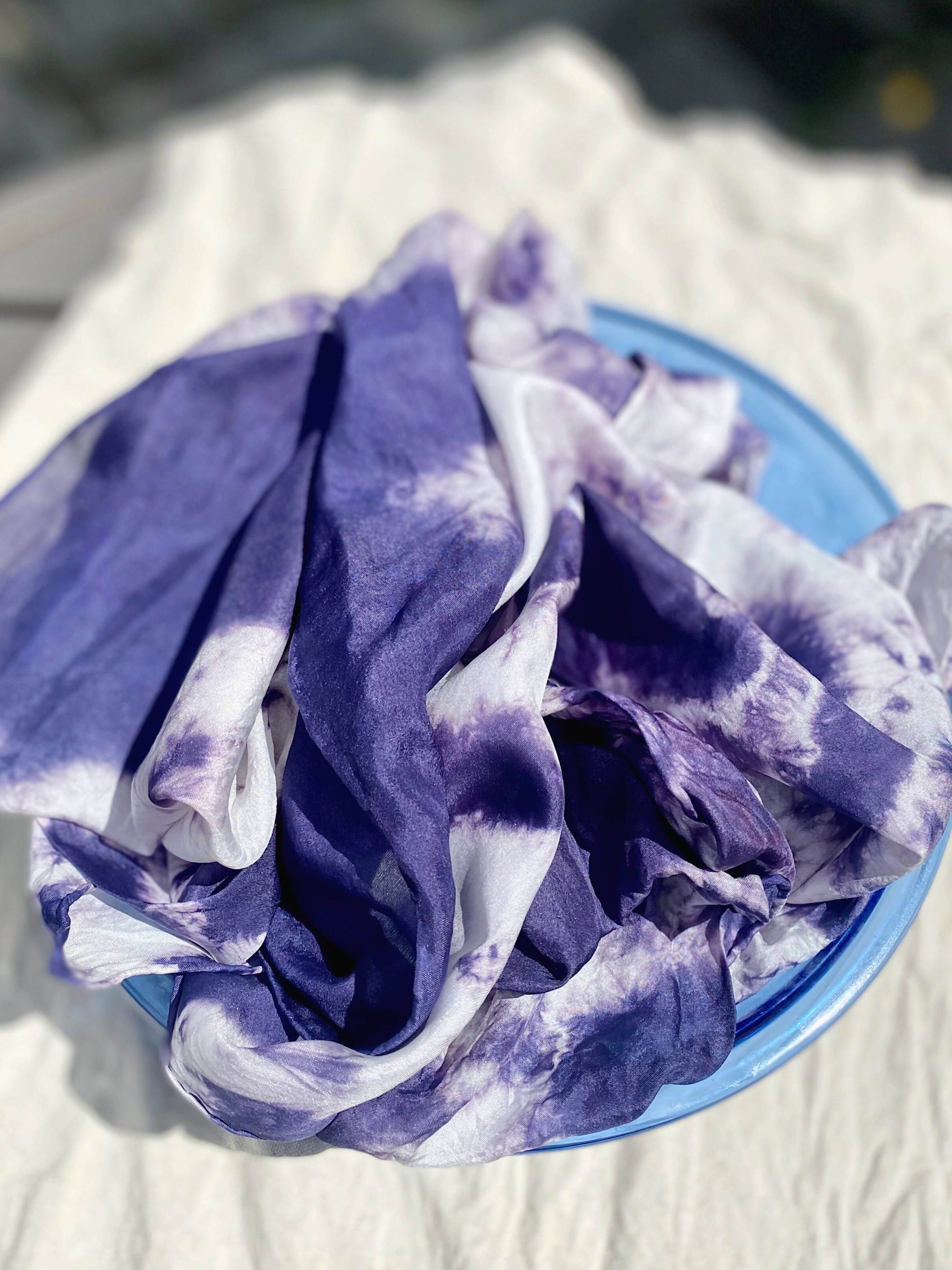 UbeXMacapuno Naturally Dyed Silk Scarf