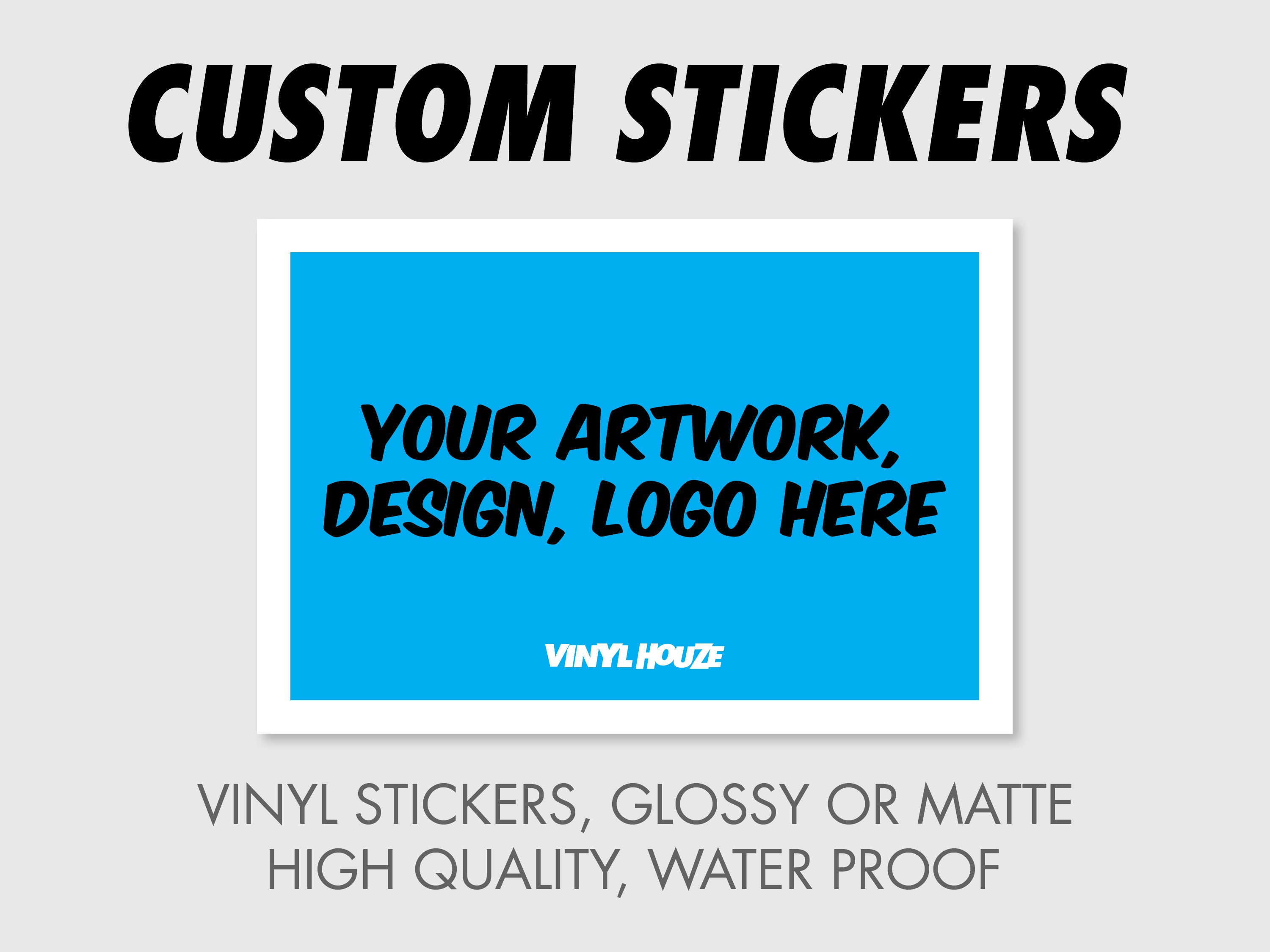 100 Personalized Rectangle Stickers