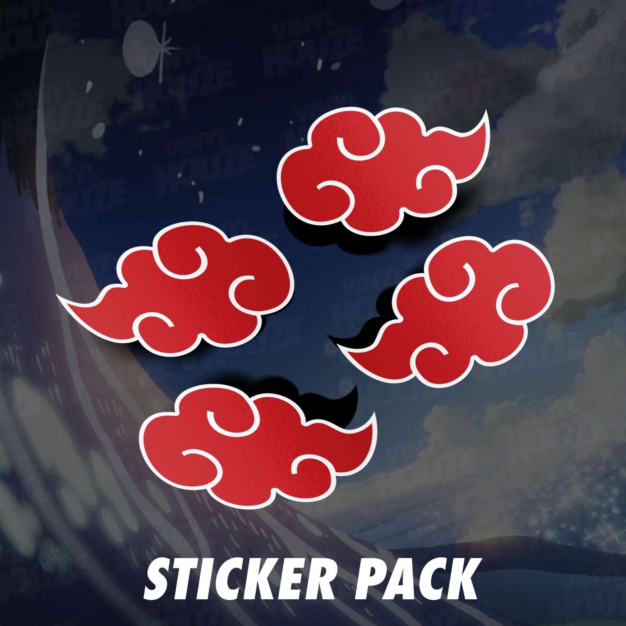 4 Pack at 3" Akasutski Cloud Sticker Pack