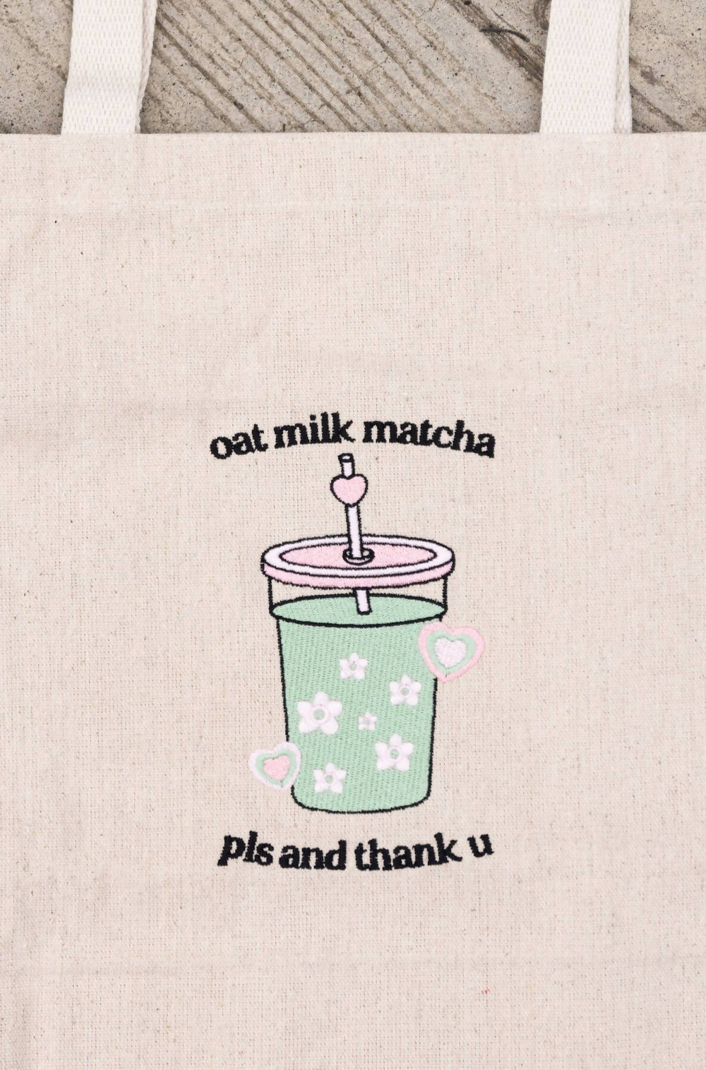Oat Milk Matcha Latte Tote Bag