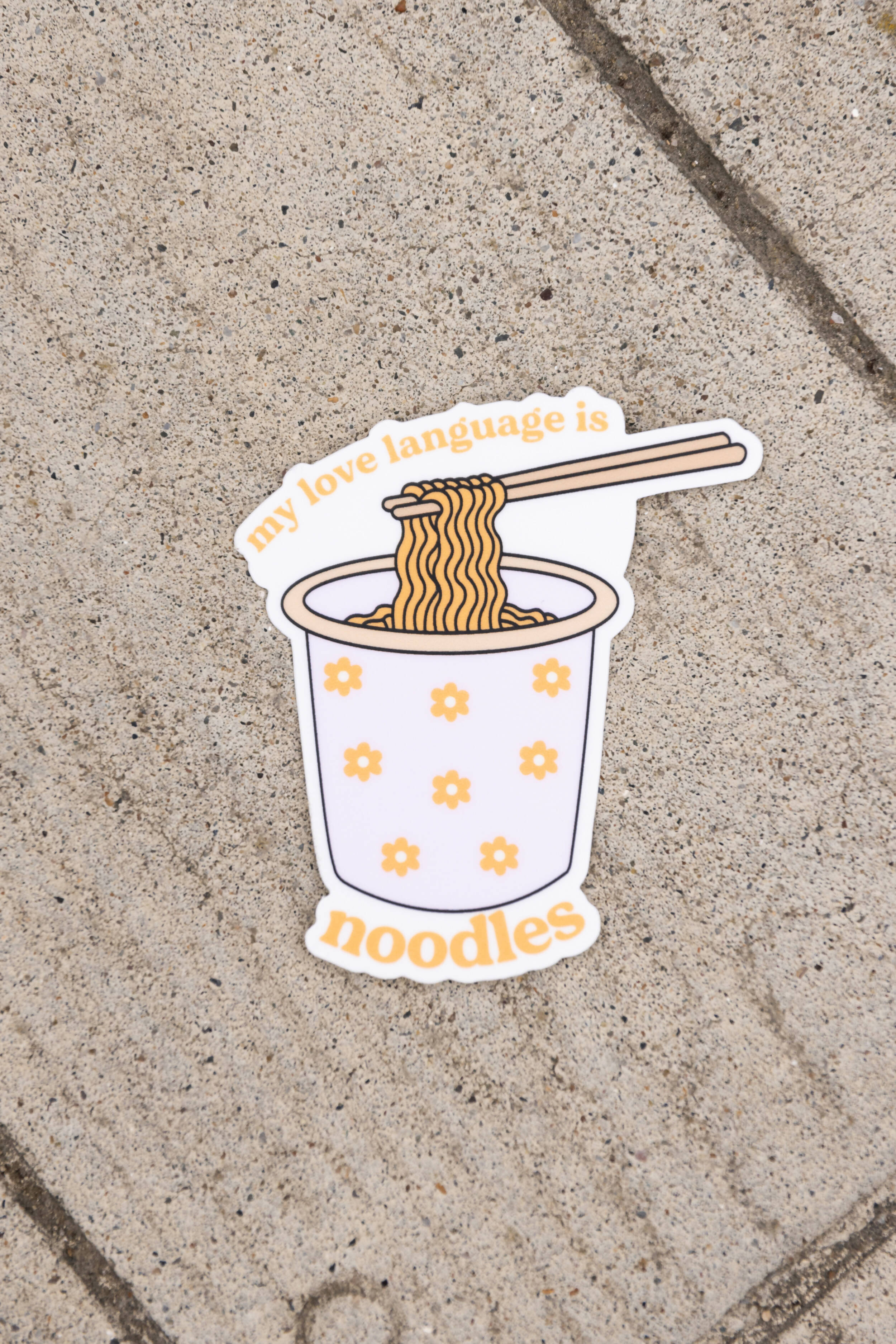 Noodles are my love language | Waterproof Weatherproof Waterbottle Laptop Vinyl Asian noodles ramen soup funny sticker