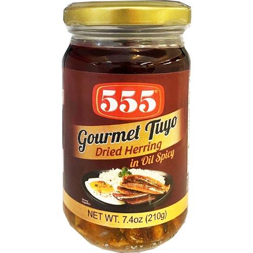 555 Gourmet Tuyo Spicy - Dried Herring In Oil
