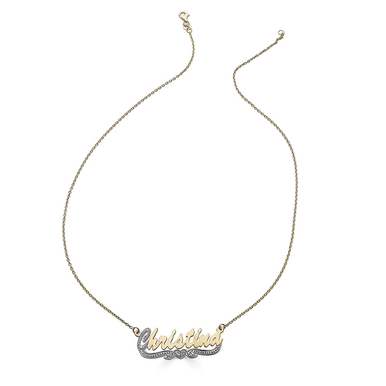 Duotone Nameplate Necklace
