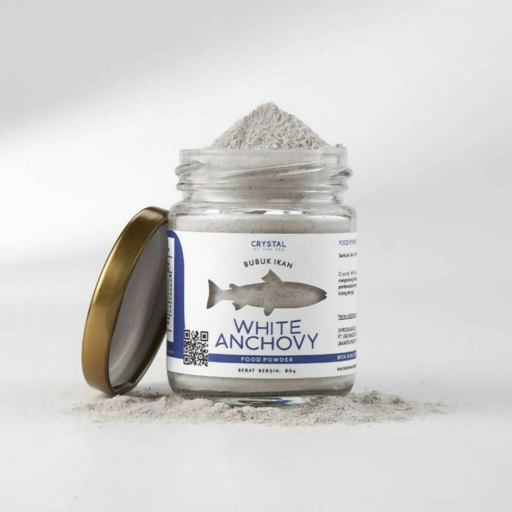 Premium White Anchovy Powder BPOM Halal rich in Omega-3 (DHA) - 80g