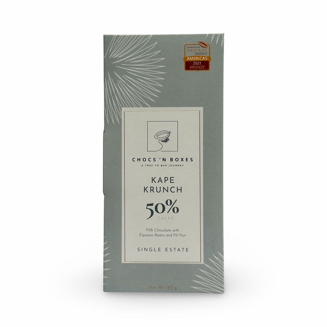 Kape Krunch 50% Dark-Milk Chocolate with Espresso Beans and Pili Nut [85g]