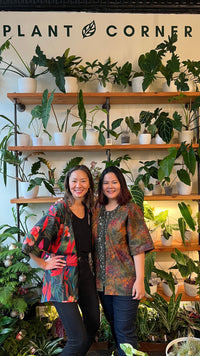 Cali & Dana Kimono Inspired Throws in Plant Printed Fabrics