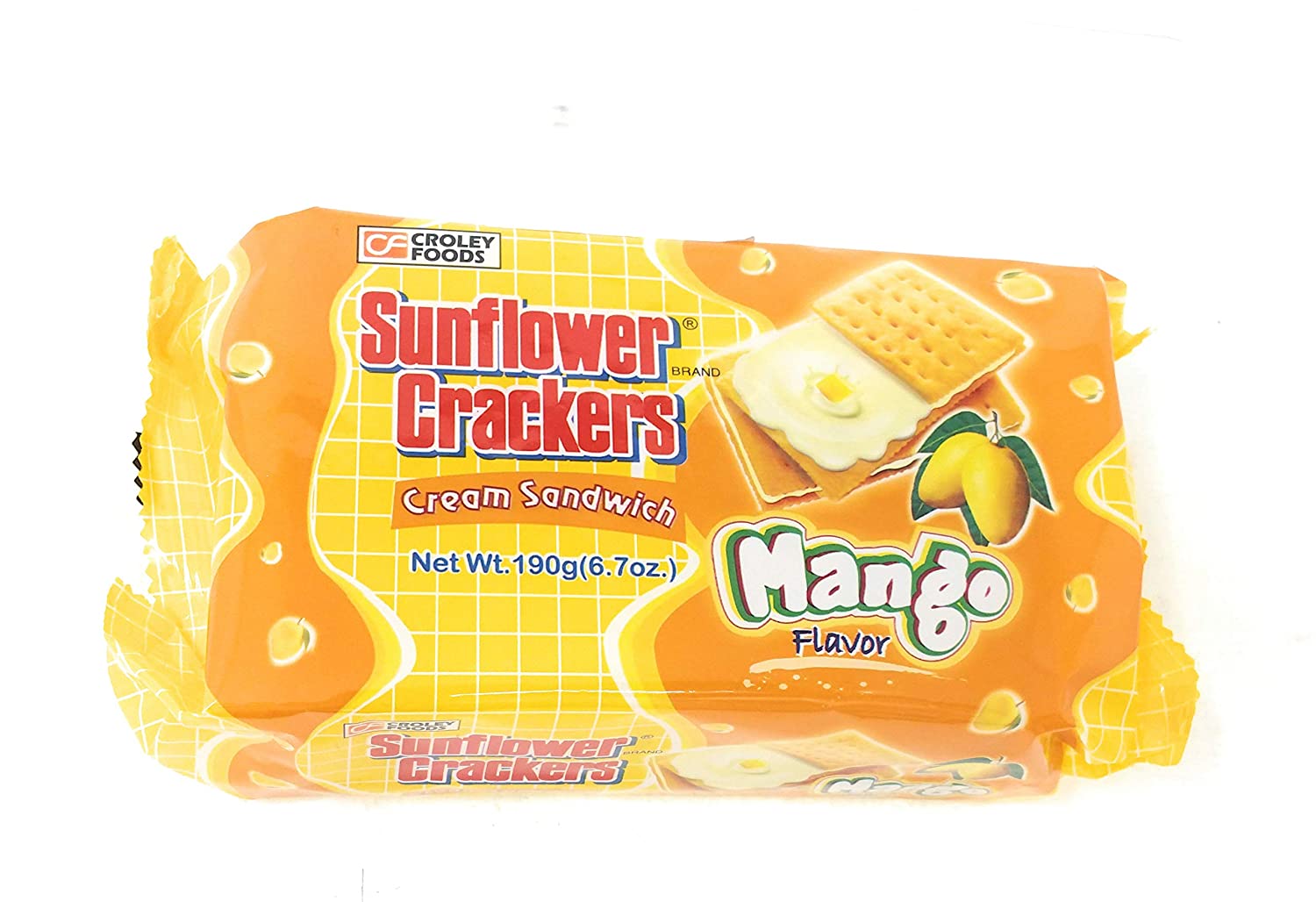 15 pack (190g) Croley Foods Sunflower Crackers - Mango