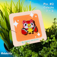 Animal Crossing Pin w. Bell Bag - Celeste ACNH Hard Enamel Pin + Velvet Bell Bag + Sticker Nintendo Switch Game Fanart