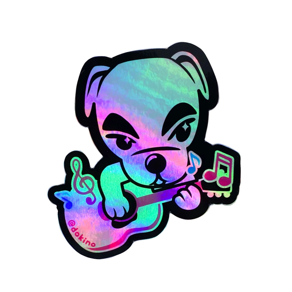 Holographic KK SLIDER - Animal Crossing Vinyl Waterproof Sticker Kawaii Nintendo Switch Game Fanart