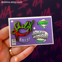Joker SMILEX Laughing Gas Poison Gold Pin - Smylex Toxin BioWeapon - Batman DC Comics Villain Fan Art - Hard Enamel Pin Happy Gas Smile