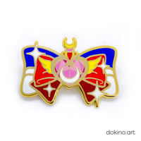 SAILOR MOON Cute Bow Enamel Pin - Usagi Tsukino Crystal Compact Christmas Holidays Gift for Friends - Super Sailor Moon Girl Power Surprise
