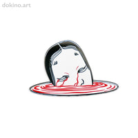 TEARS - Japanese Tattoo Pin - Limited Edition Collaboration Monica Motta x Dokino - Drowning in Tears Tattoo Design - Feminine Ink