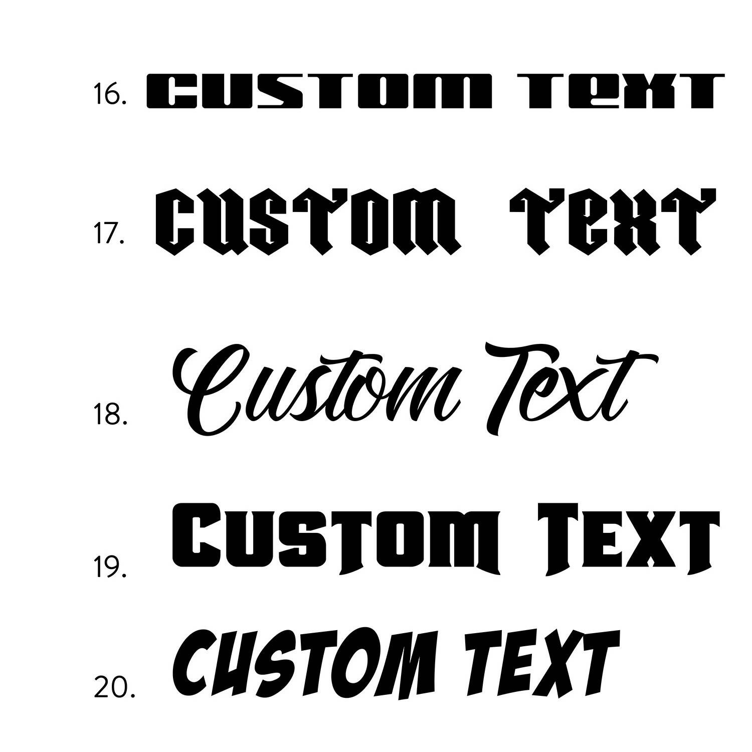 Custom Text Winshield Banner
