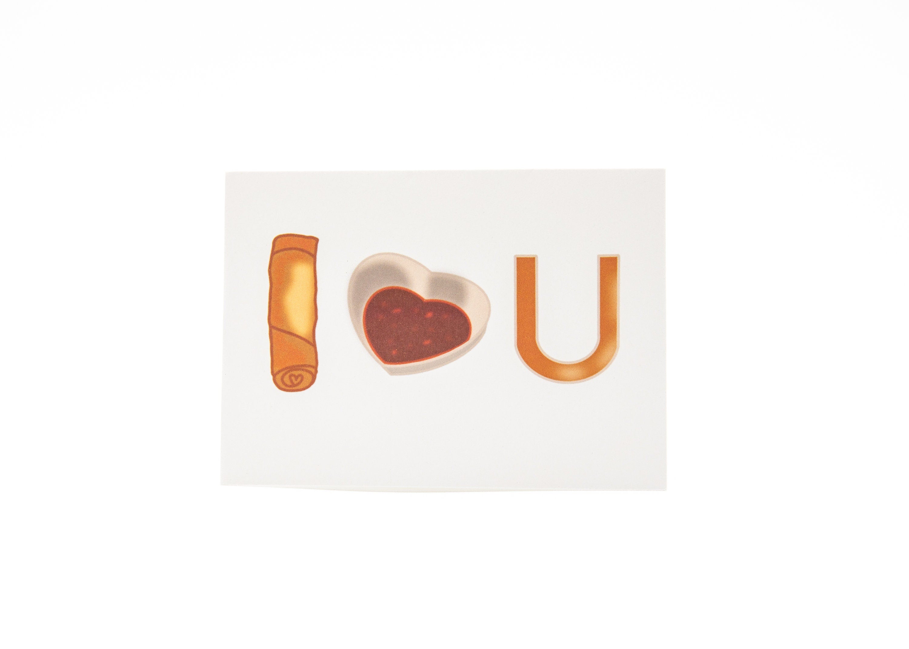 I Love You (Lumpia) Greeting Card, Homemade Greeting Card, I love you, Valentine's Day Card, Philippines, Tagalog, Filipino