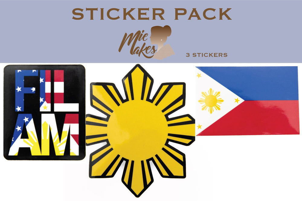 Filipino Flag Sticker Pack, Filipino, Pinoy, Snack, Food, Philippines,