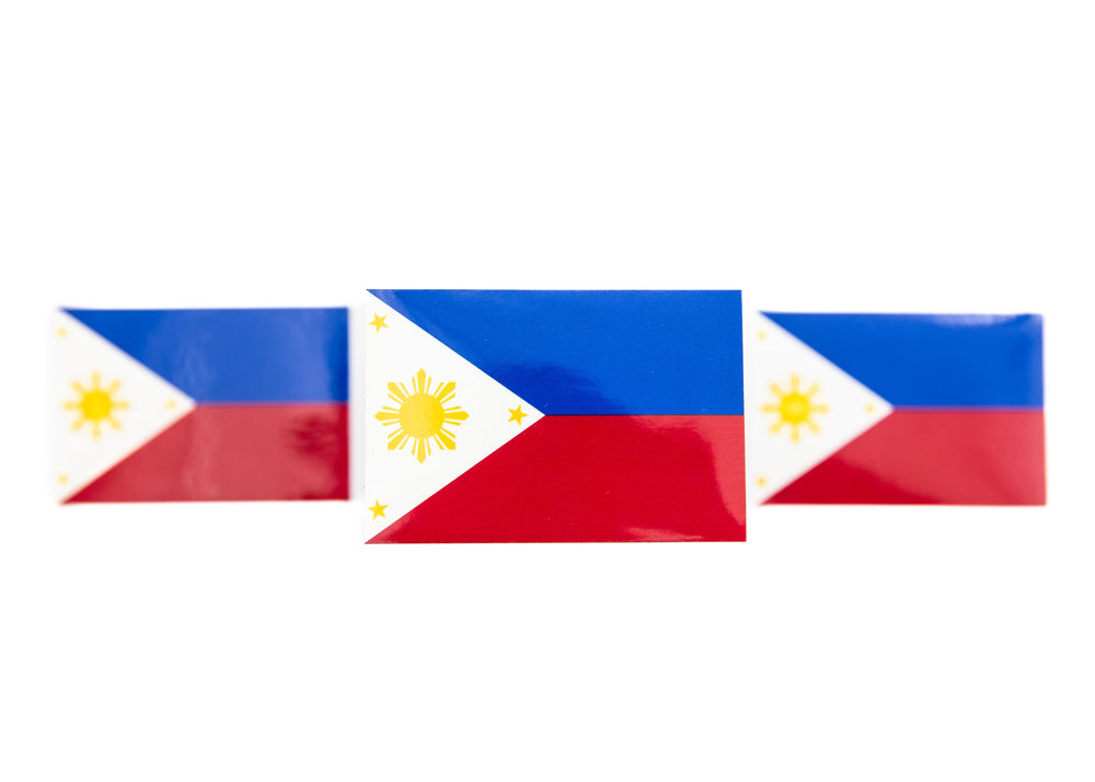 Filipino Flag Sticker, Filipino, Pinoy, Philippines,, Filipina, Pinay, Weatherproof, Glossy,