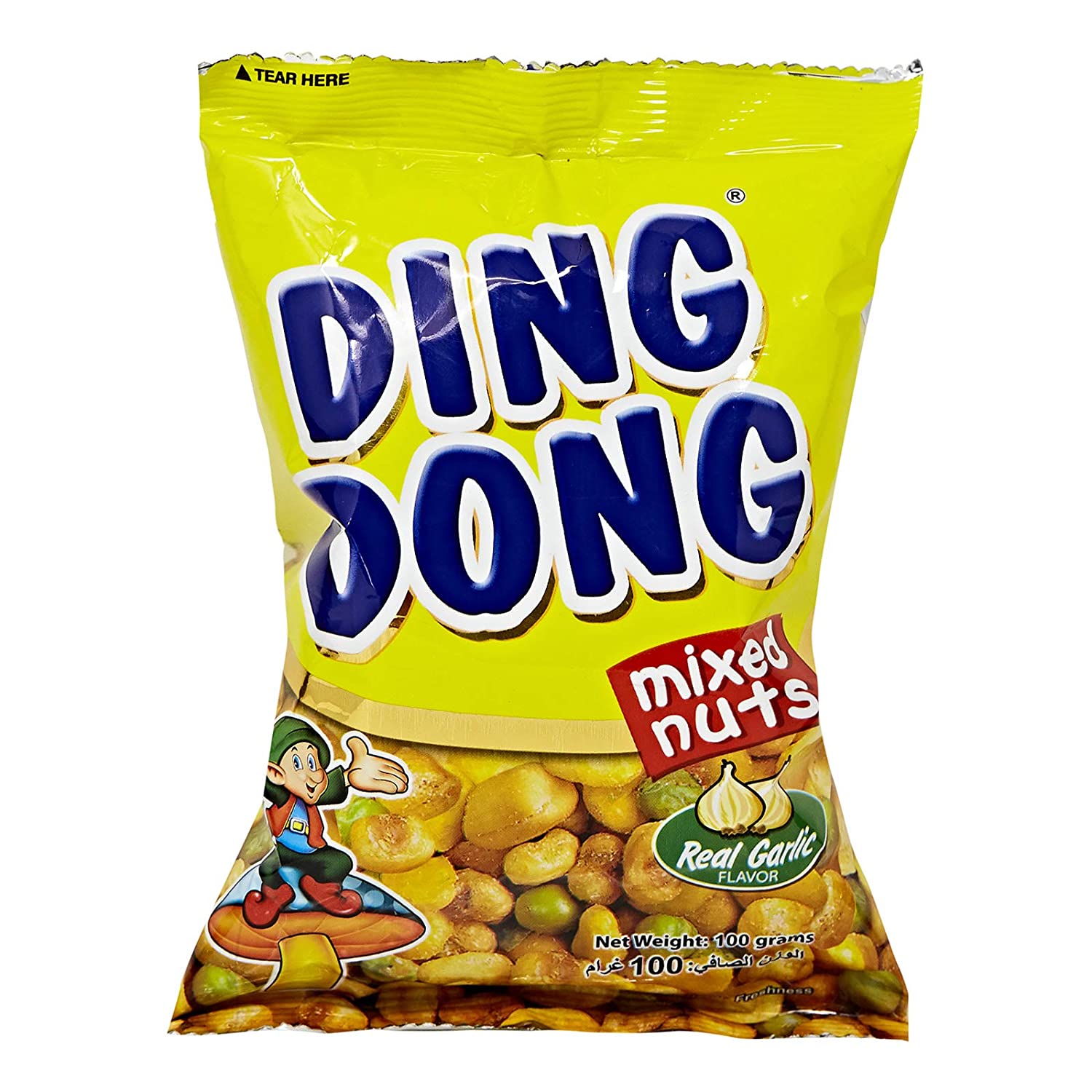Ding Dong Mixed Nuts Real Garlic (Yellow)
