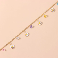 YASIN Flower and Faux Crystal Choker