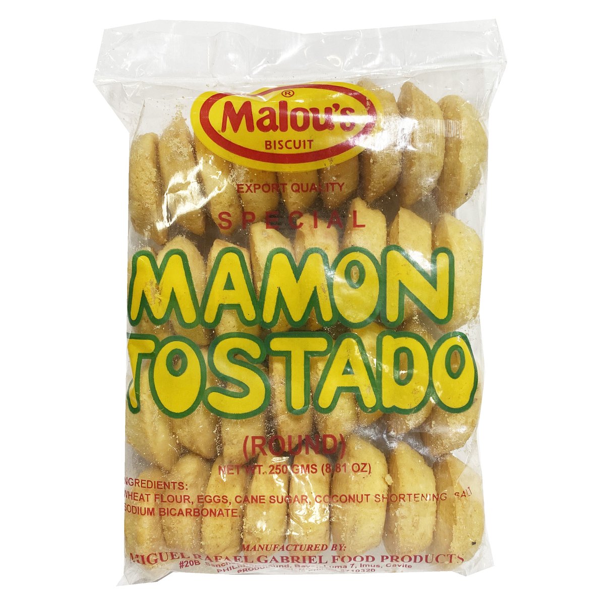 Malou's Biscuits Mamon Tostado