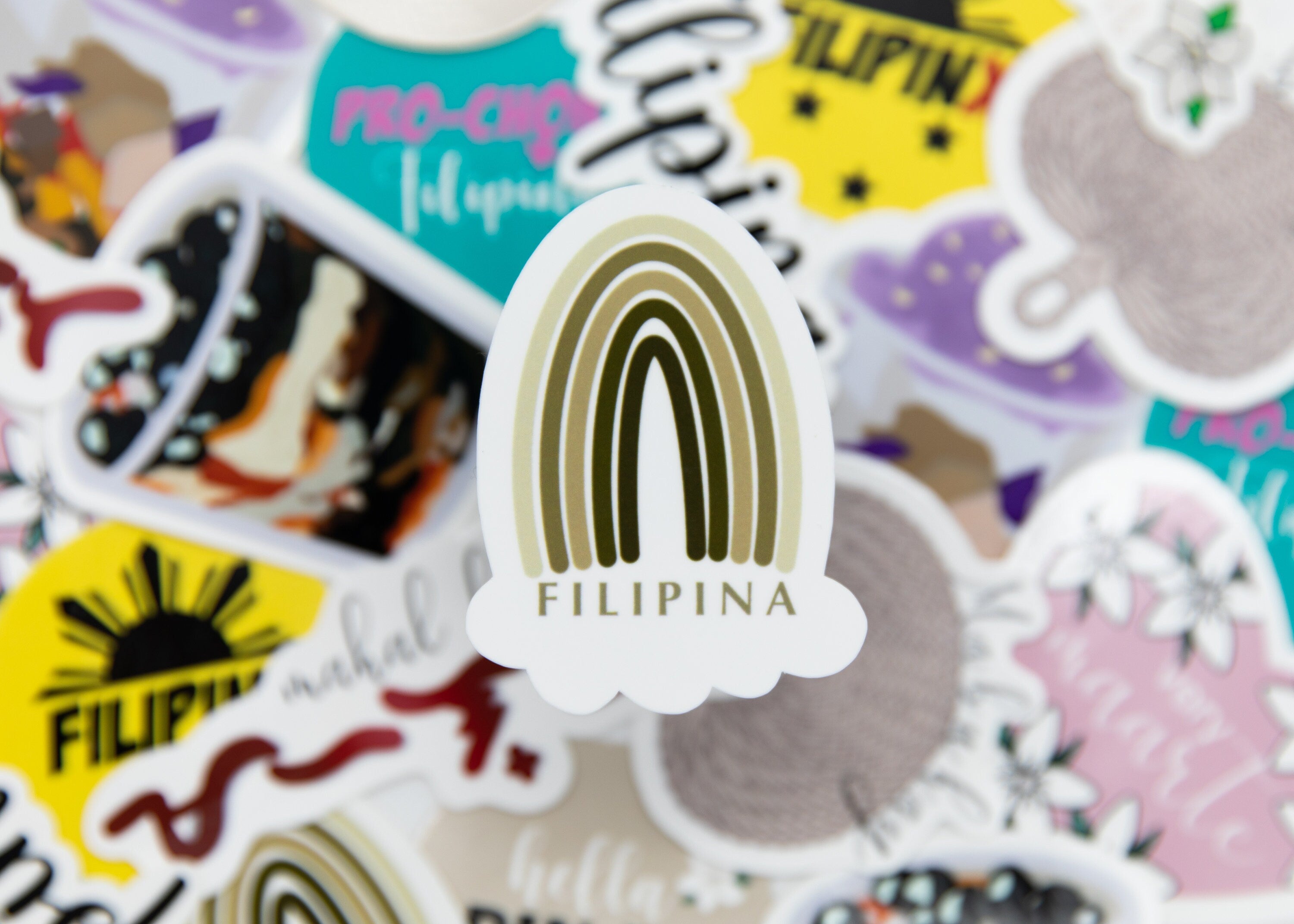 Mie Makes Filipina Sticker, Filipina Rainbow Sticker, Filipina Sticker, Filipino Sticker, Pinay Sticker, Filipina Decal, Philippines, Pinay Rainbow