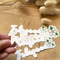 Mie Makes Filipina Sticker, Filipino Sticker, Filipina Sampaguita Flower Sticker, Weatherproof Sticker, Philippines, Pinay Sticker, Filipino Stickers