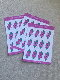 Mie Makes Gumamela Sticker, Hibiscus Sticker, Gumamela, Gumamelas, Gumamela Sticker Sheet, Hibiscus Sticker Sheet, Filipino Sticker, Flower Sticker