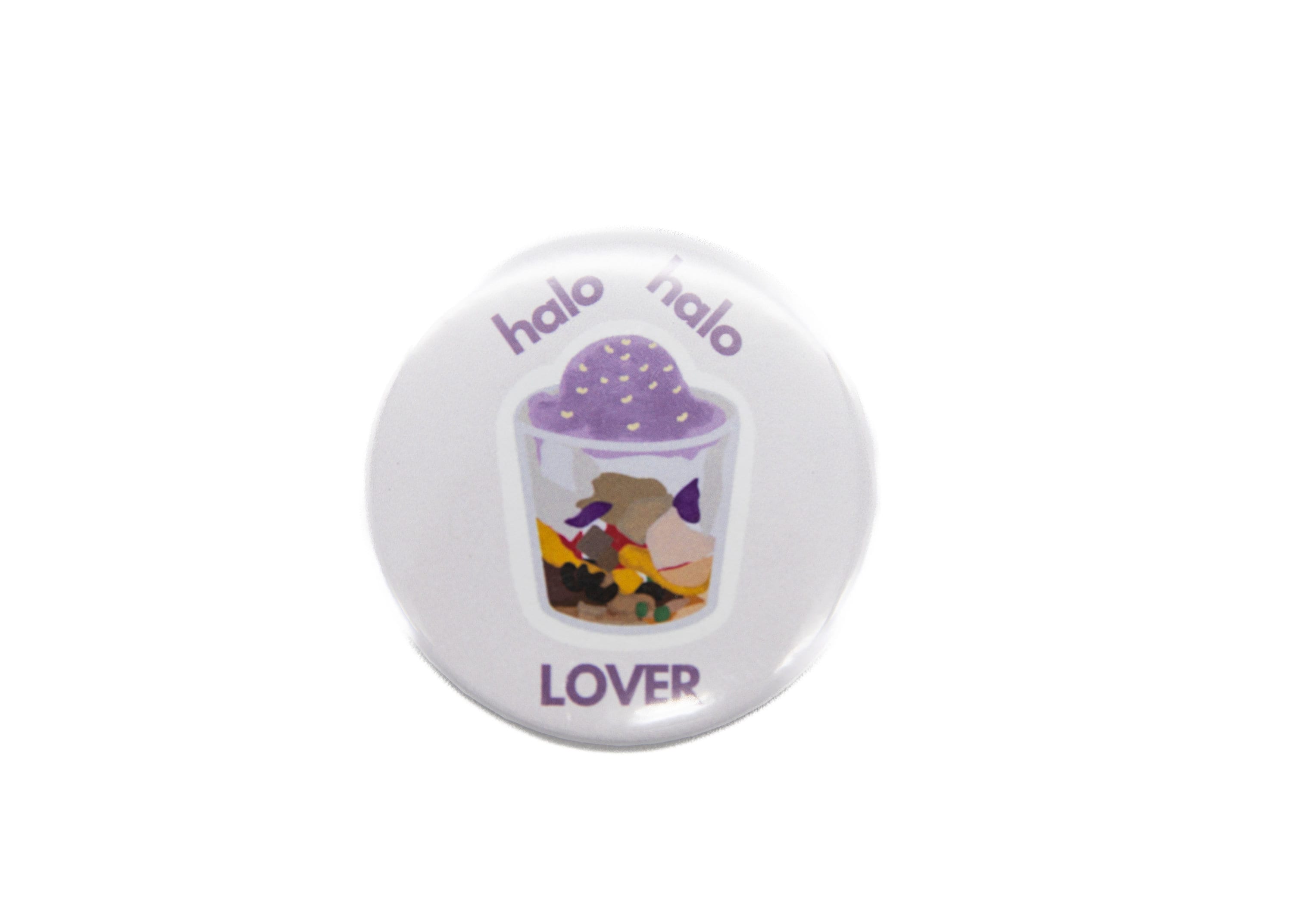 Mie Makes Halo Halo Lover Button, Round Filipino Button, Button Pins, Dessert Buttons, Filipina