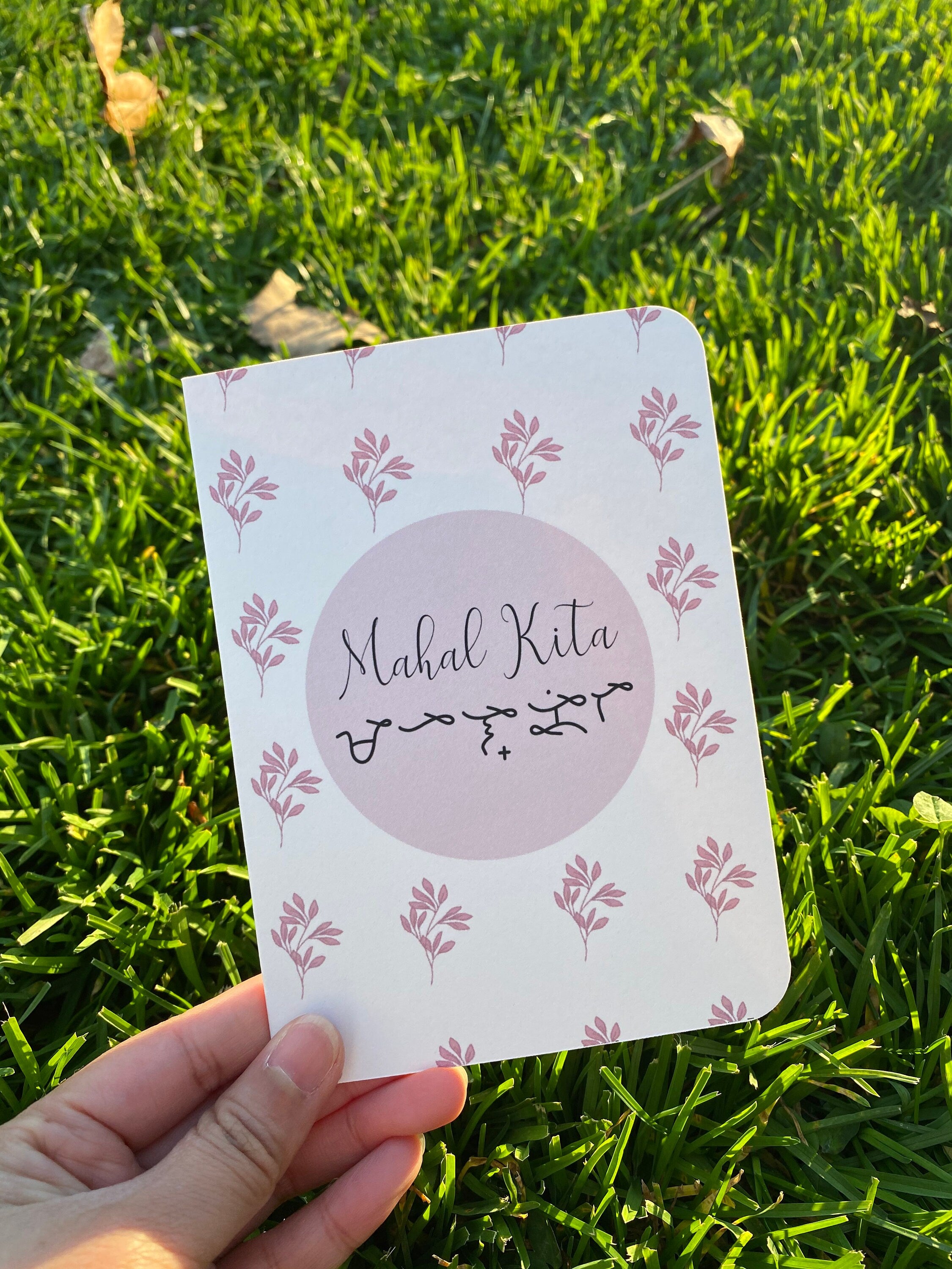 Mie Makes Mahal Kita Greeting Card, Homemade Card, Baybayin, I Love You Greeting Card, Valentine's Day Card, Mother's Day Card, Philippines, Tagalog