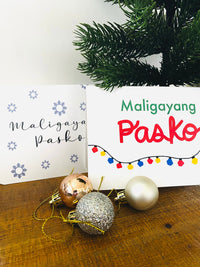 Mie Makes Maligayang Pasko Card, Greeting Card, Merry Christmas, Filipino Greeting Card, Holiday Card, Pasko Na, Philippines, Filipino, Filipina