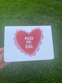 Mie Makes Miss Na Kita Greeting Card, Filipino Greeting Card, Homemade Card, Valentine's Day Card, Filipino, Filipina, Sweet Card, Social Distancing