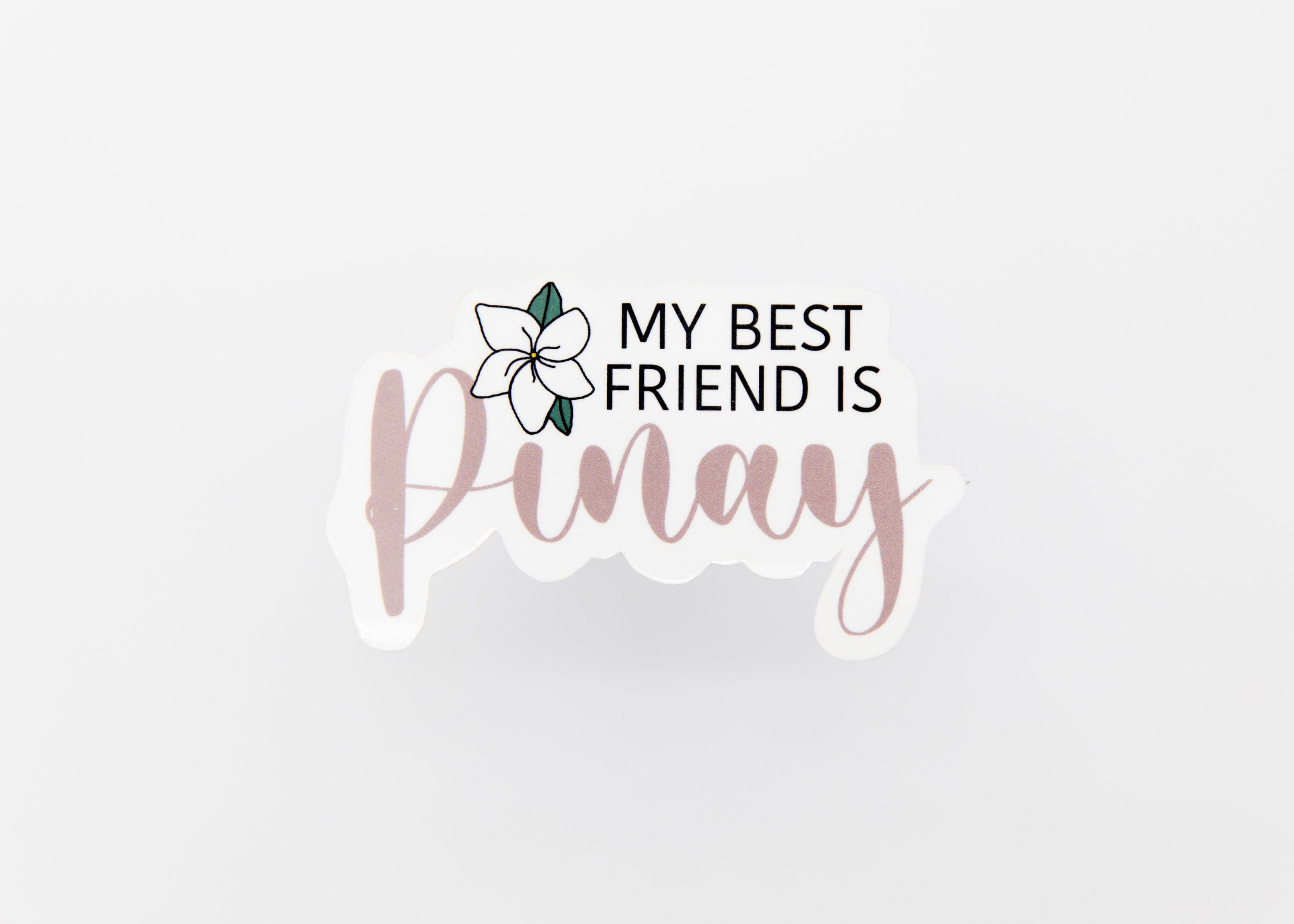 Mie Makes Pinay Sticker, Best Friend, Filipina Sticker, Sampaguita, Filipina Sticker, My Best Friend is Pinay, Philippines, Filipino, Pinay, Laptop