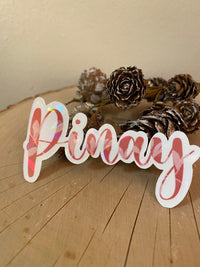 Mie Makes Pinay Sticker, Pinay Orange Sticker, Pinay Gem Pattern Sticker, Pinay Shimmery Sticker, Waterproof Sticker, Pinay Shiny Sticker, Filipina