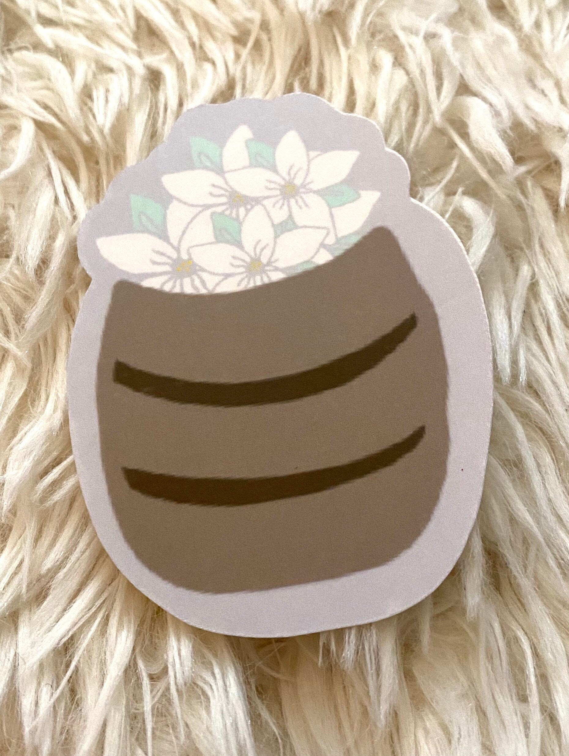 Mie Makes Sampaguita Flowers in a Barrel, Filipino Sticker, Filipina Sticker, Philippines, Jasmine Flower Sticker, Barrel Sticker, Pinoy Sticker