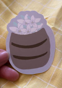 Mie Makes Sampaguita Flowers in a Barrel, Filipino Sticker, Filipina Sticker, Philippines, Jasmine Flower Sticker, Barrel Sticker, Pinoy Sticker