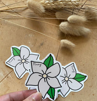 Mie Makes Sampaguita Pinay Sticker, Filipino Sticker, Weatherproof Sticker, Filipina Sticker, Pinay Sticker, Waterbottle Sticker, Flower Sticker