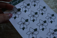 Mie Makes Sampaguita Sticker Sheet, Jasmine Flower Stickers, Floral Sticker Sheets, Filipino Sticker, Philippines, Scrapbook, Journal, Planner