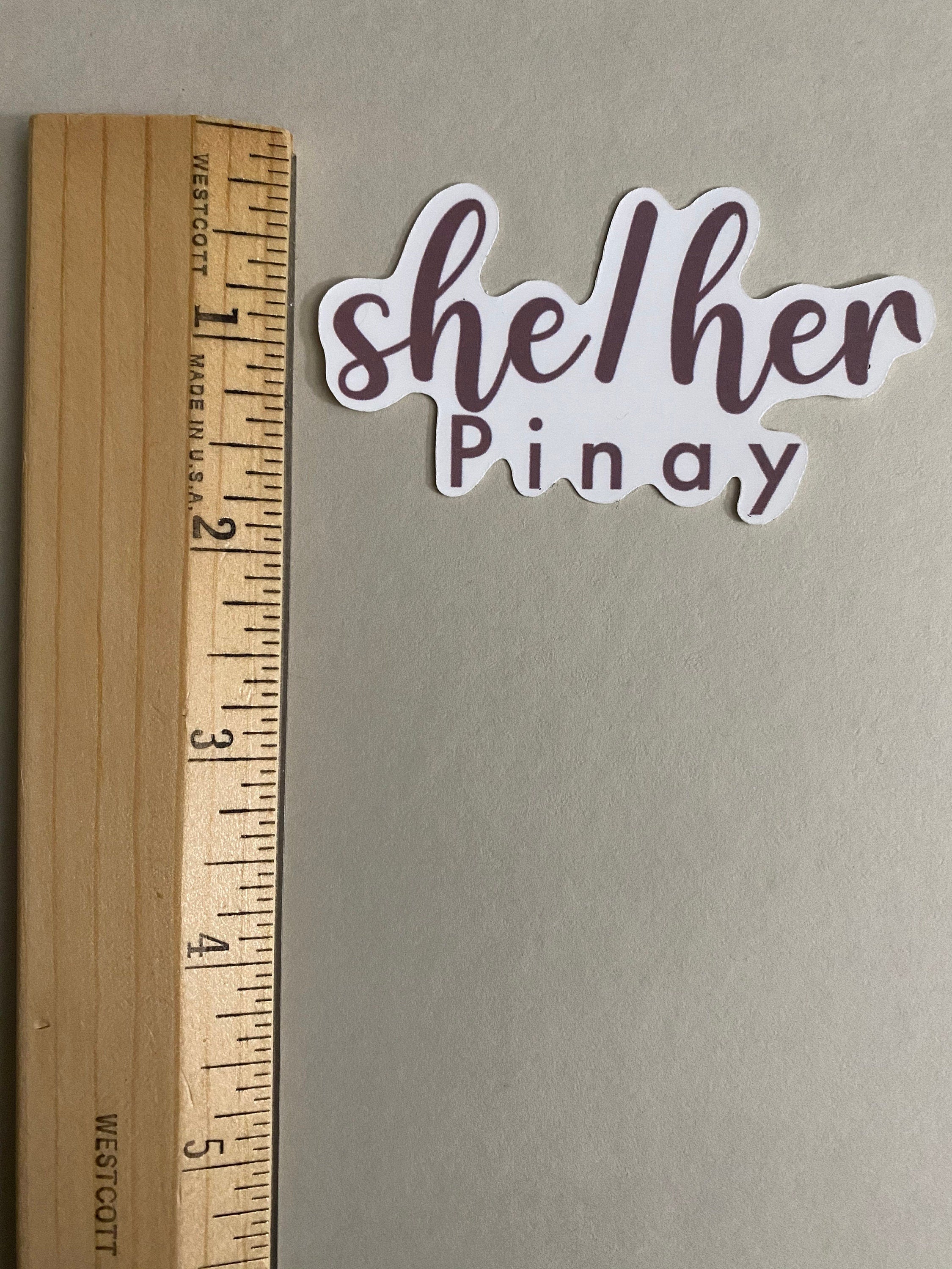 Mie Makes She/Her Pinay Sticker, Pinay Sticker, Filipina Sticker, Hydroflask Sticker, Philippines, Laptop Sticker, Waterbottle Sticker, Filipino, She