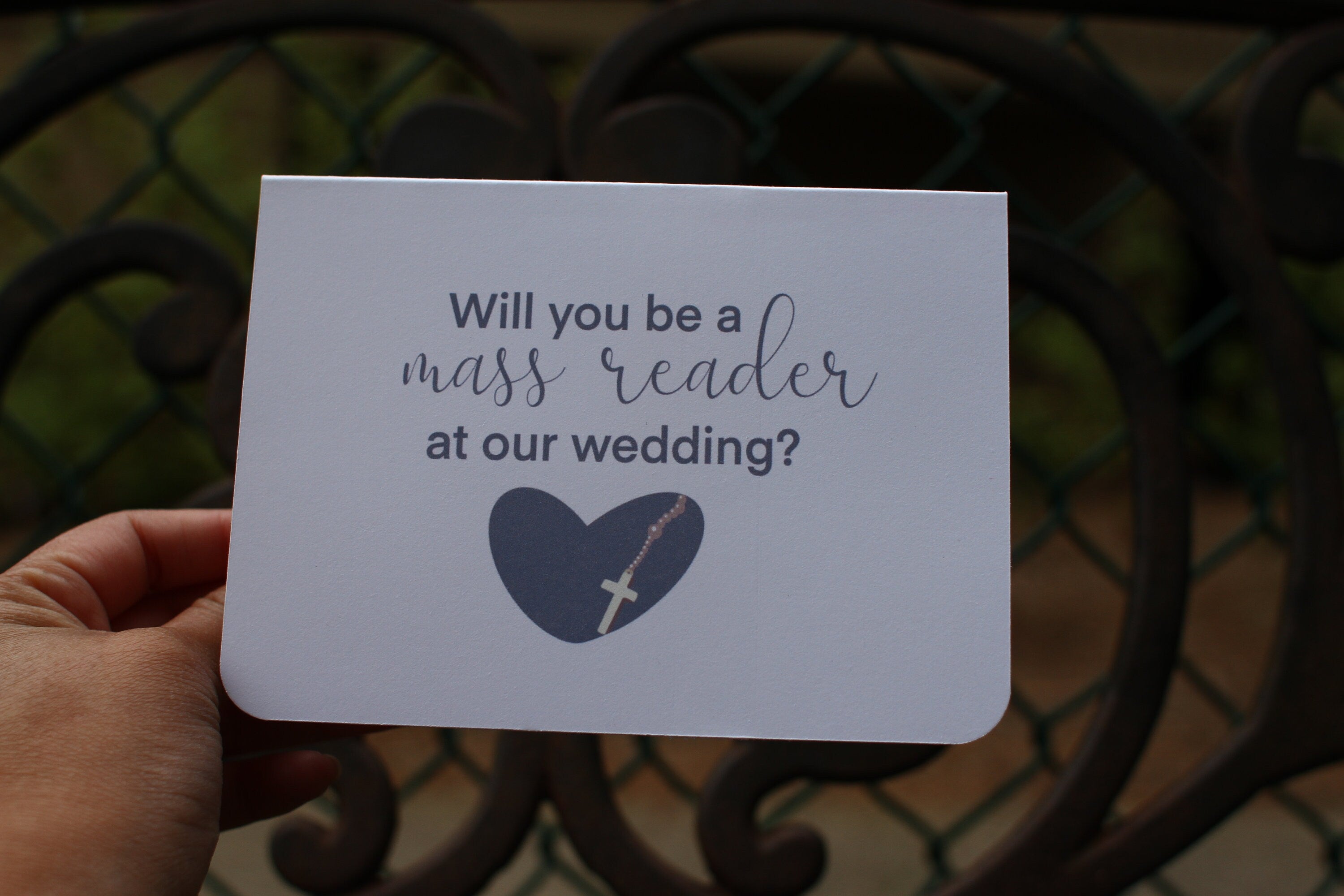 Mie Makes Will You Be A Mass Reader At Our Wedding Greeting Card, Mass Reader, Homemade Card, Filipino American Wedding, Wedding Card, Pre-wedding,
