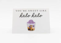 Mie Makes You're Sweet Like Greeting Halo Halo Card, Filipino Desserts, Filipino Food, Filipino Snacks, Pinoy Desserts, Filipino