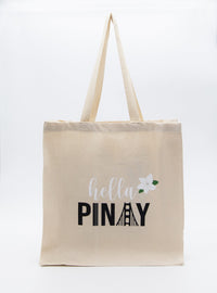 Mie Makes Tote Bags, Filipino Tote Bags, Filipina Tote Bags, Filipina Rainbow Tote, Hella Pinay Tote, Shopping Bag, 14x15 Tote Bag, Tan/Sand Tote Bag