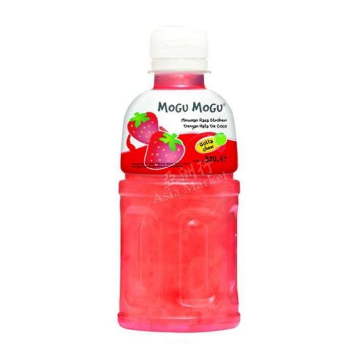 Mogu Mogu Strawberry Juice Drink with Nata de Coco