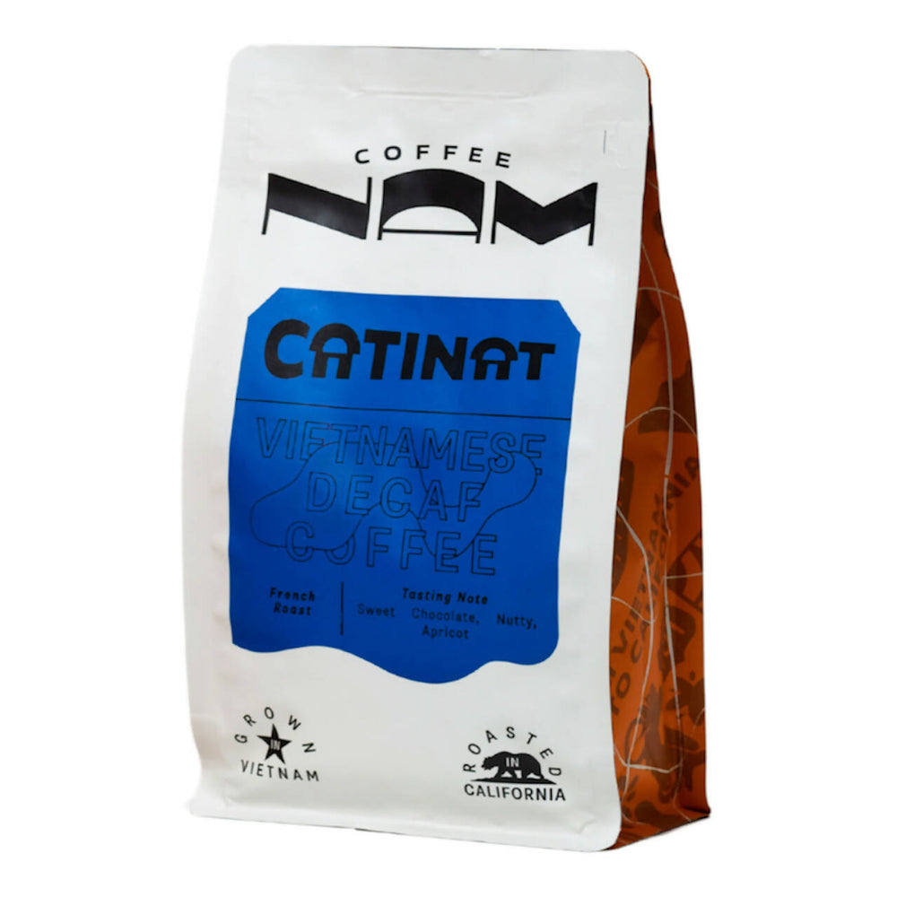 NAM COFFEE - CATINAT (Decaf Coffee) 100% Vietnamese coffee, Robusta & Arabica, Medium - Dark roast, smooth, aroma, 2x caffeine