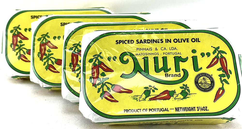 4-Pack Nuri Spiced Sardines, Spicy, In Olive Oil