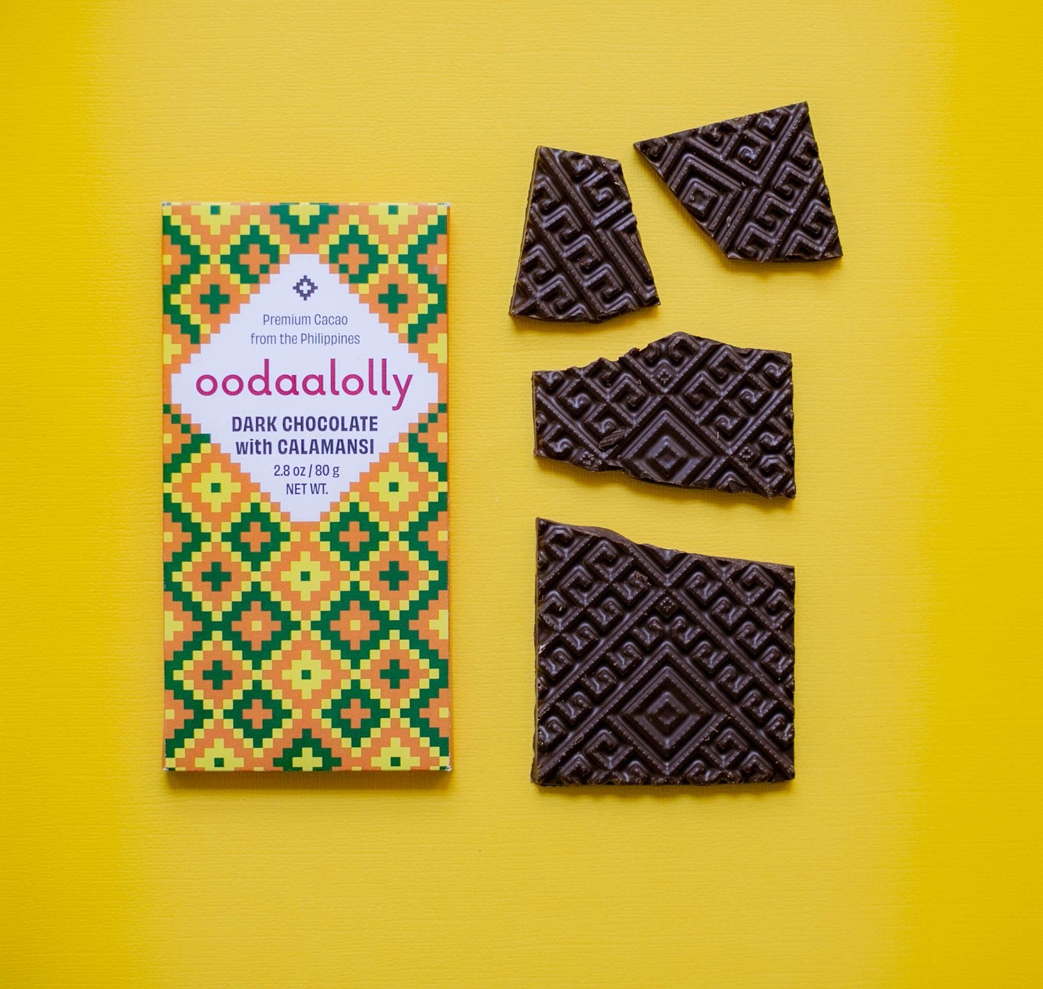 Oodaalolly's Signature 70% Dark Chocolate with Calamansi