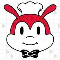 Red Jolly Bee Food Mascot Sticker